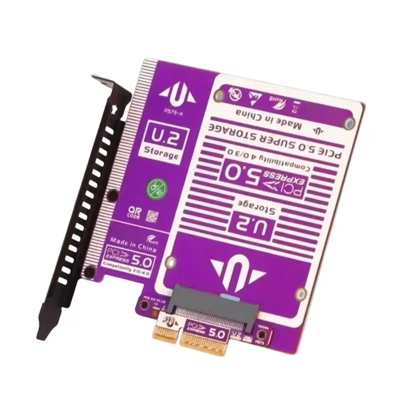

31BA PCIe 5.0 4X U.2 Disk Multiple Drive Adapter Card with Enhanced Cooling and Vertical Insertion Design