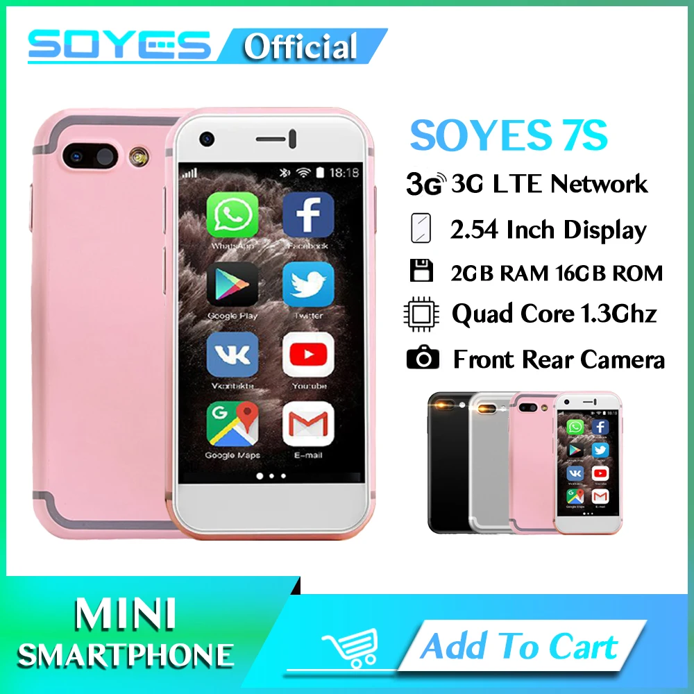 soyes pequeno backup smartphone android celular 254 display 2gb de ram 16gb rom bonito mini girl gift vs xs11 s9x 7s novo 01