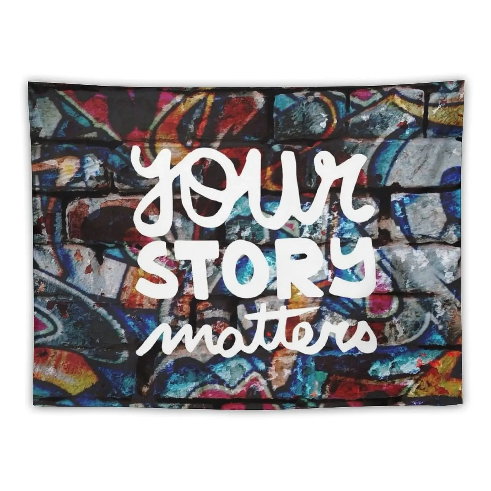 

colorful hip hop grunge your story matters graffiti Tapestry Bedrooms Decorations Decoration For Bedroom Wall Mural Tapestry