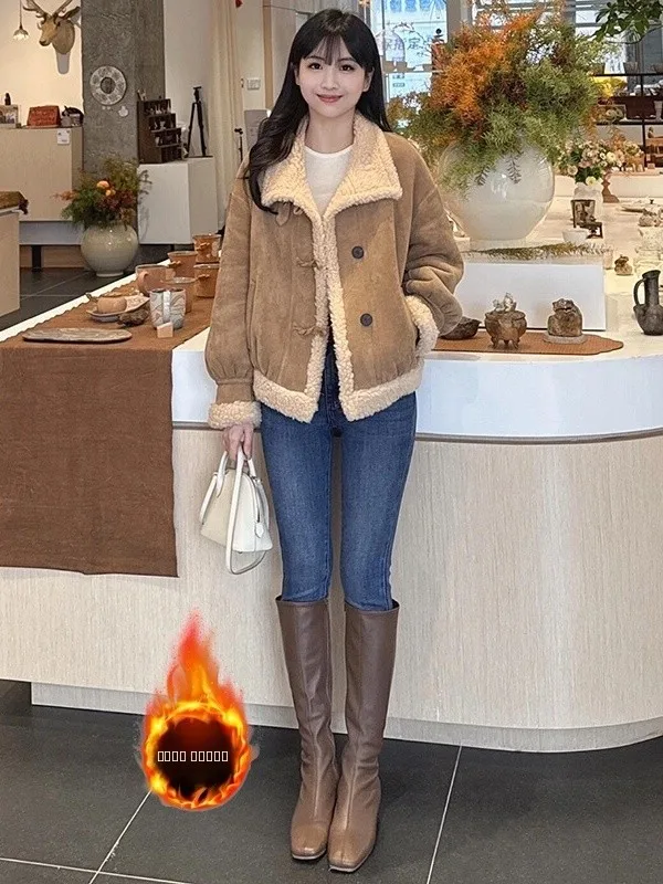 

Женские джинсы-брюки с ретро-эффектом, на подкладке, зауженные, с эластичным поясом, повседневные, зима 2025