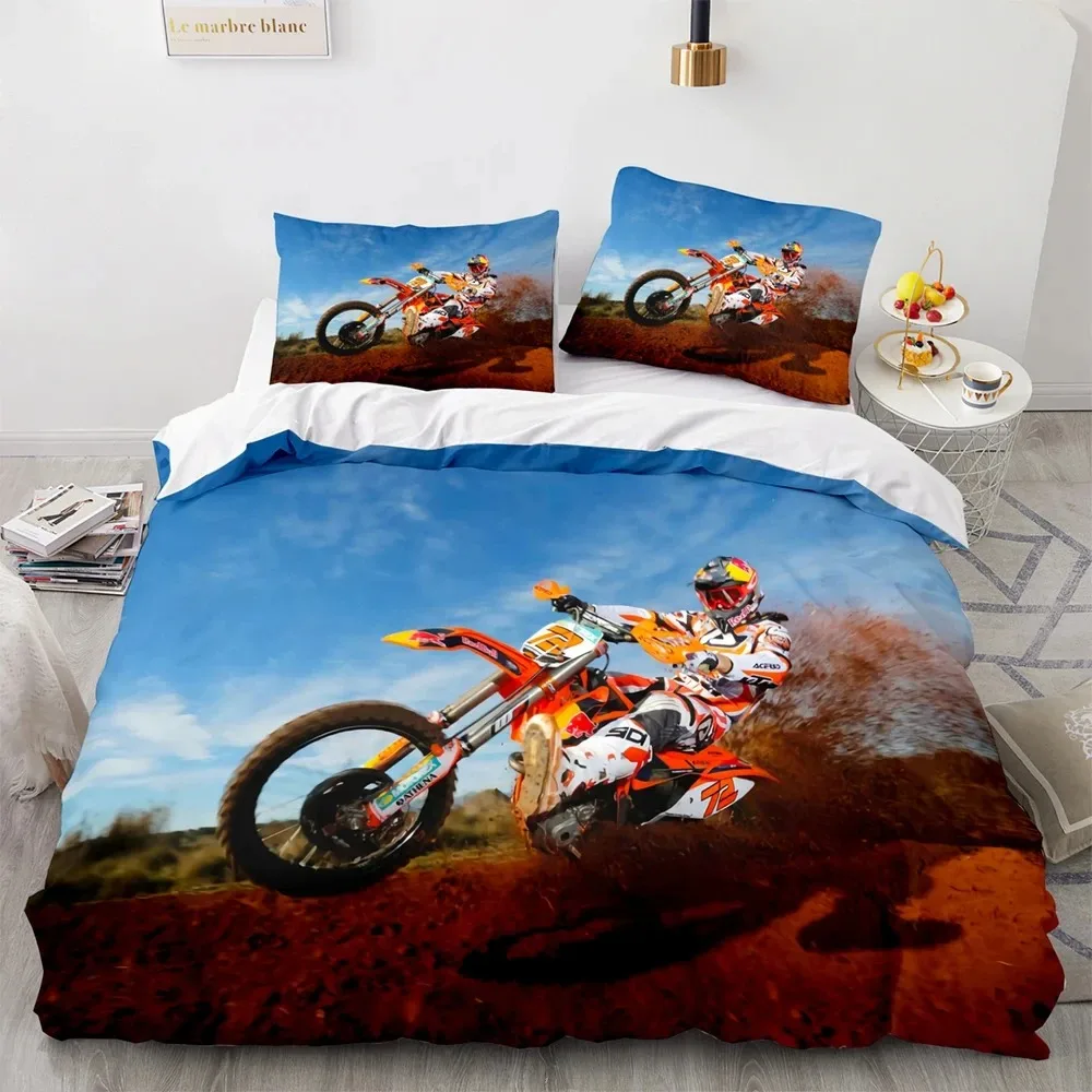 

3D Print Motorcycle Bedding Set Boys Girls Twin Queen King Size Duvet Cover Pillowcase Bed boys Adult Home Textileextile