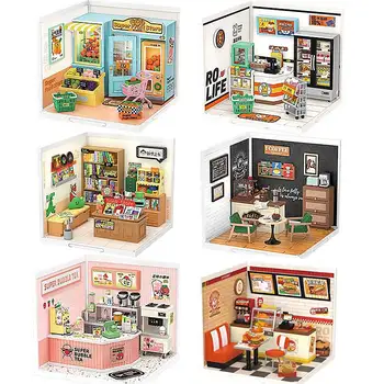 Rolife 슈퍼 월드 DIY 인형 집 키트, 3D 퍼즐 조립 조립 장난감 빌딩 블록 세트, 여아용 창의적인 방 장식 선물