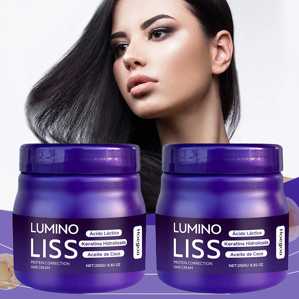 

250g Protein Hair Cream Straightening Anti Frizz Prevent Hair Splitting End Improve Hair Quality Increase Elasticity Hair Care