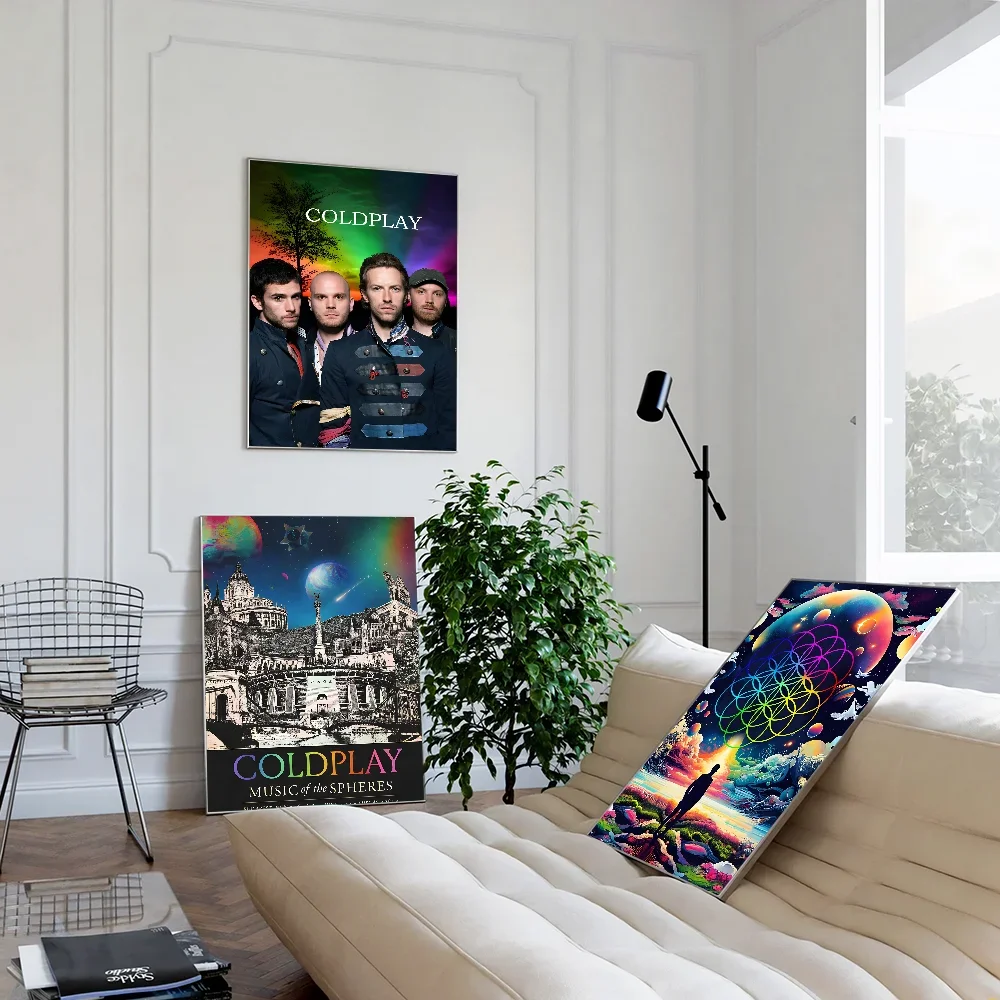 Rock Coldplay Band Zelfklevende Kunst Poster Whitepaper Prints Posters Kunstwerk Home Decor