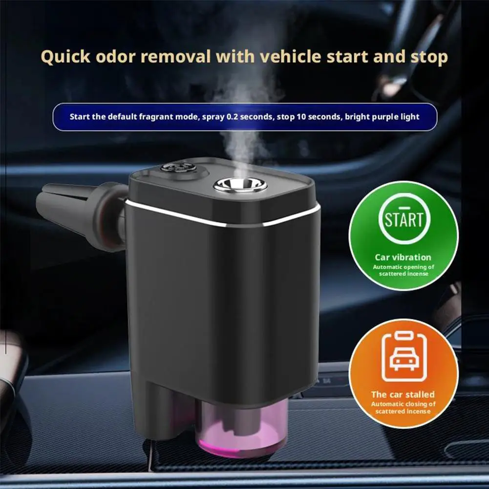 Smart Car Aromatherapy Diffuser Essential Oil Mist Humidifier Air Freshener Vent Clip Fragrance Diffuser For Auto Aromather N4D0
