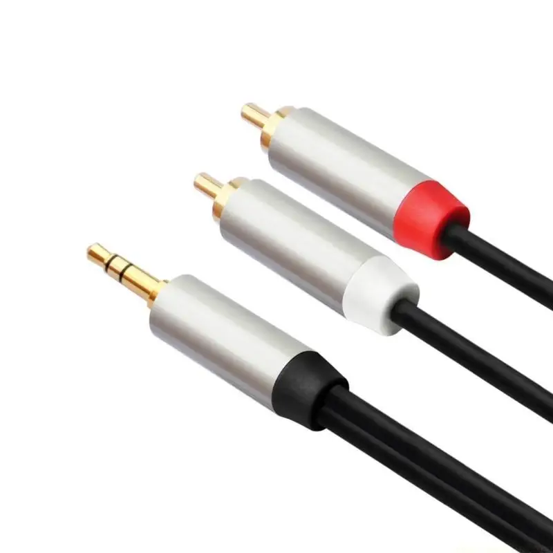 F62C 3.5mm Male to 2 RCA Female Stereo Cable Y Adapter Cable for MP3,Tablets,HiFi Stereo System, Speaker