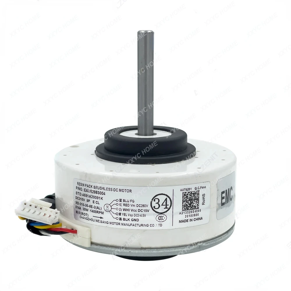 New For LG Air Conditioner DC Fan Motor RD-310-30-8E-2(AL) SIC-37CVJ-F130-3 EAU62983004 4681A20091K Conditioning Parts