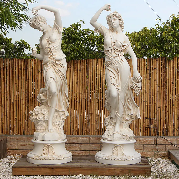 xx-Floor-standing European-style Angel Goddess Sculpture All Seasons Garden Display Fiberglass Statue Wedding Fortune-bringing