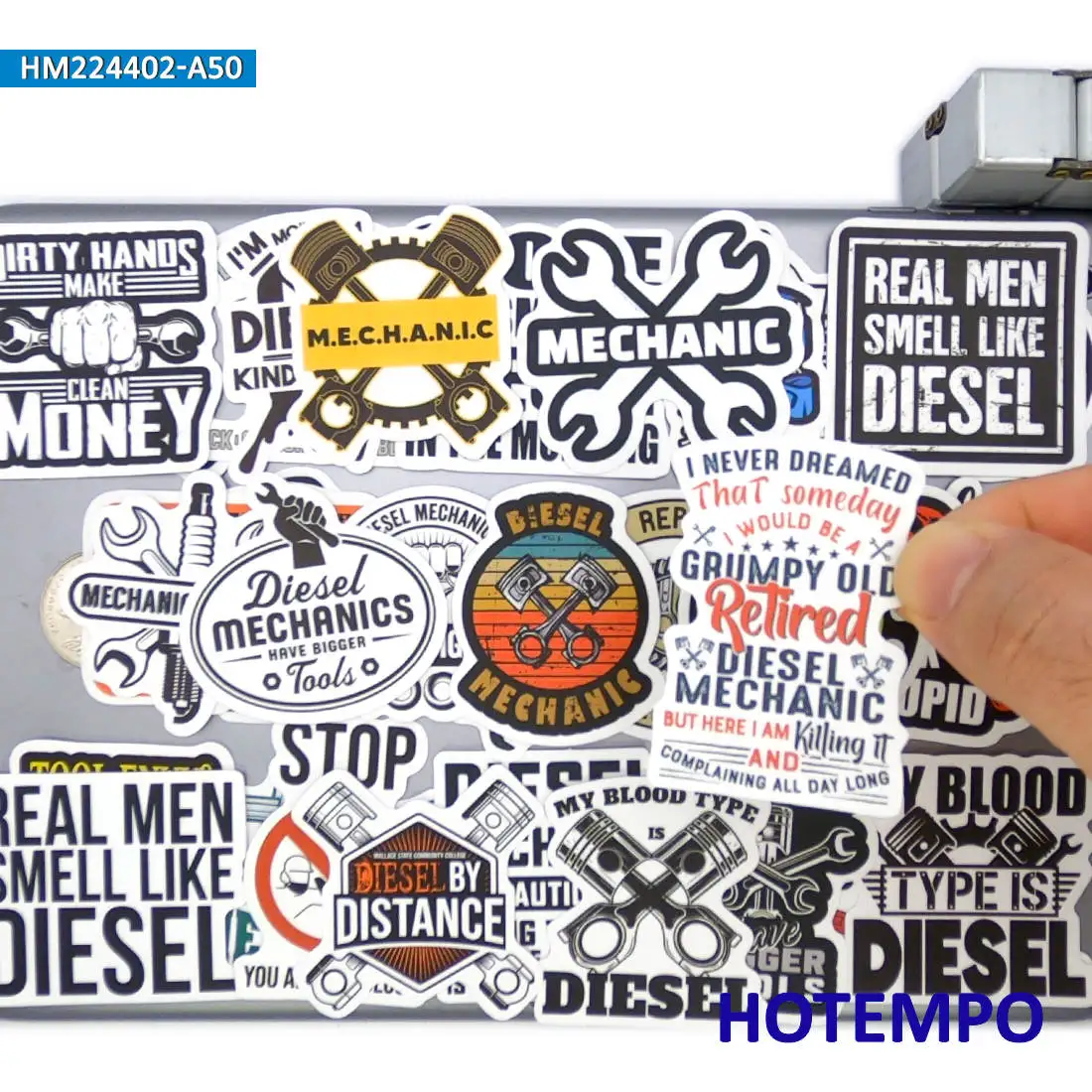 20/30/50Pieces Retro Mechanic Slogan Funny Diesel Repairman Decals Stickers for Motorcycle Bike Car Toolbox Phone Laptop Sticker