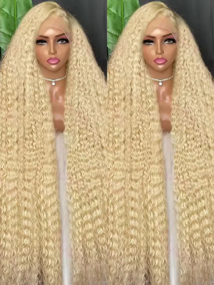

Glueless Wig 613 Blonde Colored 13x4 Lace Frontal Deep Wave Wig Ready To Wear Curly Wig Human Hair 13x6 Lace Frontal Wig Pre Cut