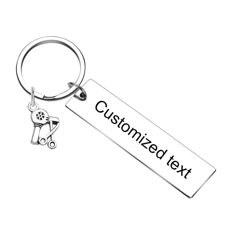 Personalized Custom Keychain Hairapist Gift Key chain Salon Owner Gift Key Rings Hair Stylist Graduation Gifts