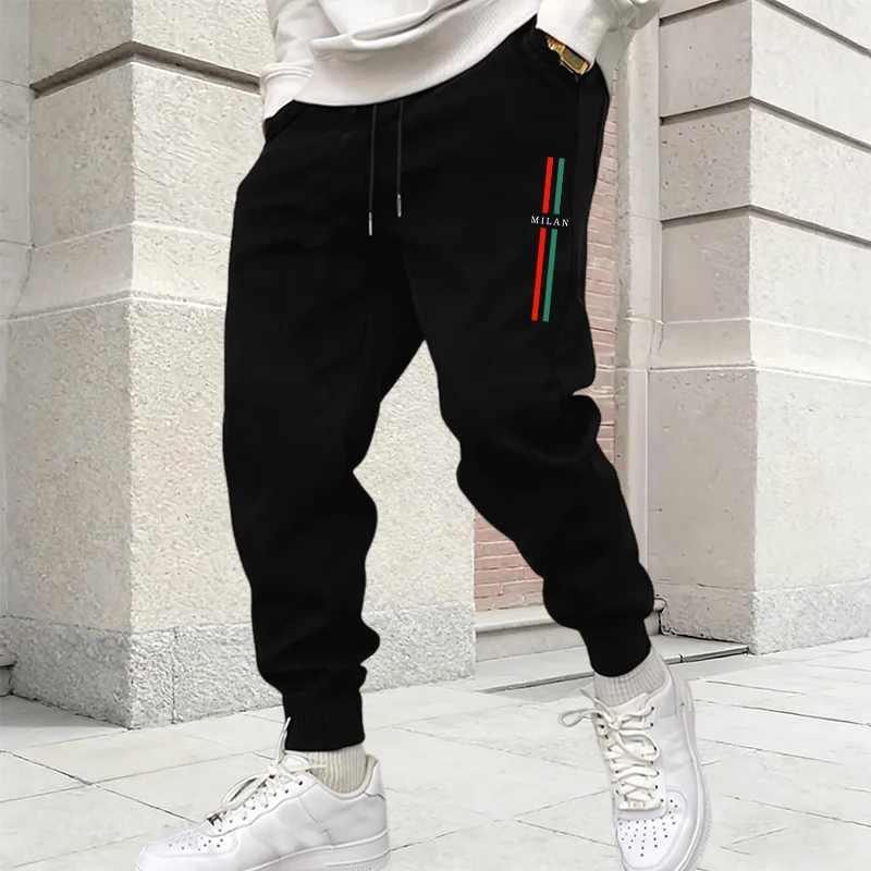 Herbst-Winter Herren Jogginghose mit Print, Lässige Sport- und Fitnessbekleidung 2026, Outdoor-Jogginghose, Bestseller, Weite Lange Hose – Detail 5