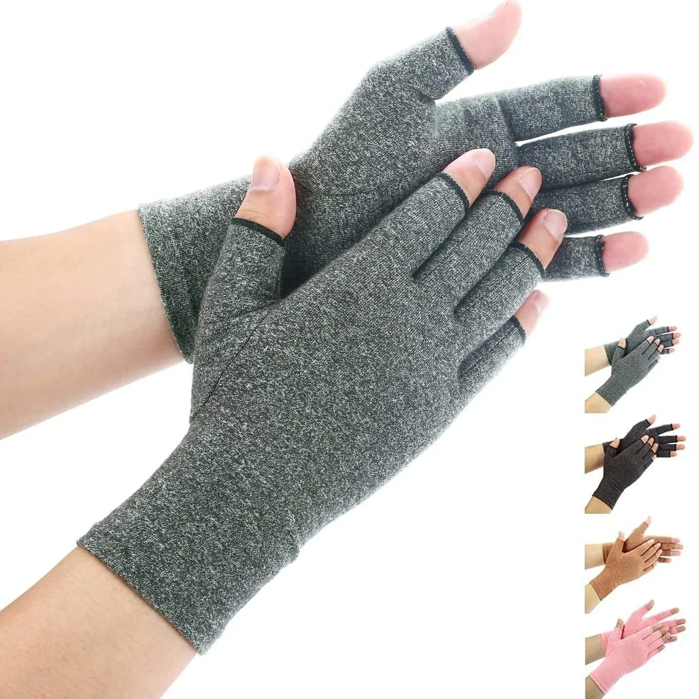 Winter Half Finger Gloves Knitted Fingerless Mittens Warm Stretchy Gloves for Men and Women with Long Wrist Cuff