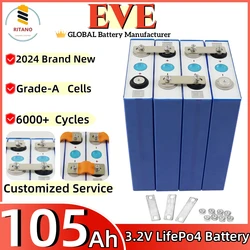 EVE Lifepo4 105AH 120Ah 130Ah 135Ah Grade A Prismat 3.2V Lifepo4 battery Deep Cycles 105Ah 3.2V Lithium Ion Batteries Cells