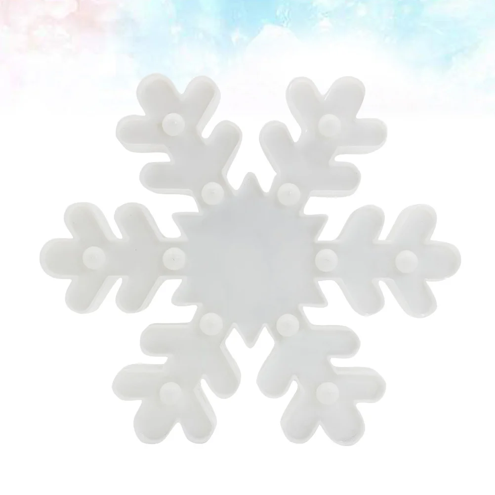 2 قطعة ندفة الثلج ضوء الليل ثلاثية الأبعاد Led مصباح تصميم مدمج الأبيض مكتب ضوء لعيد الميلاد حفل زفاف ديكور غرفة نوم المنزل #3