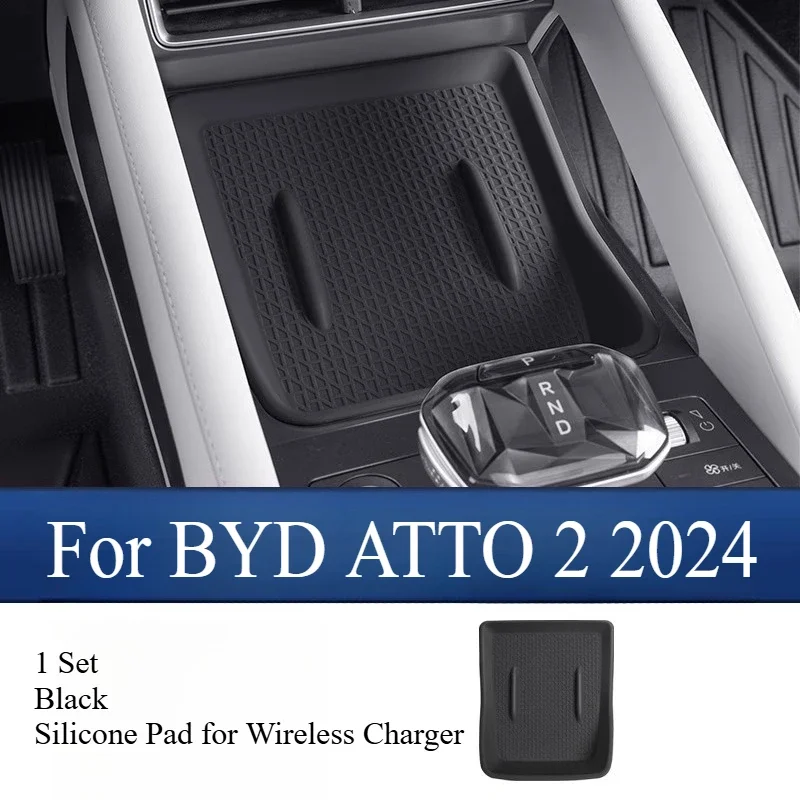 

For BYD YUAN PRO ATTO 2 2024 Wireless Charging Silicone Pad Car Interior Modification Dustproof Waterproof Car Interior Supplies