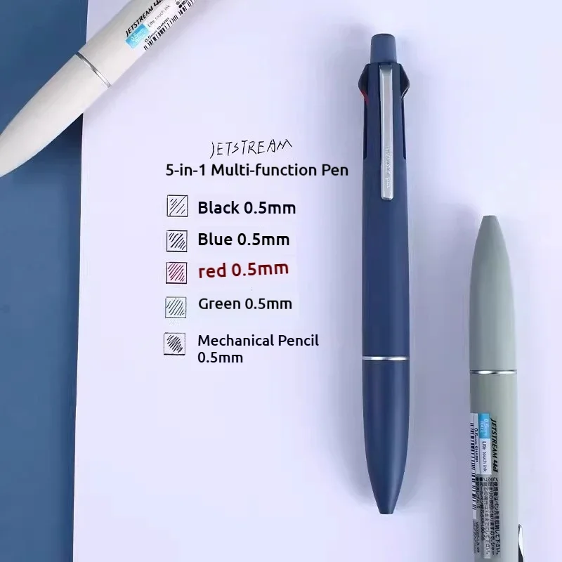 اليابان Uni Jetstream 4 & 1 قلم حبر جاف MSXE5LS05 متعدد الوظائف 4 ألوان لايت اللمس النفط قلم رصاص ميكانيكي Seiko العرض
