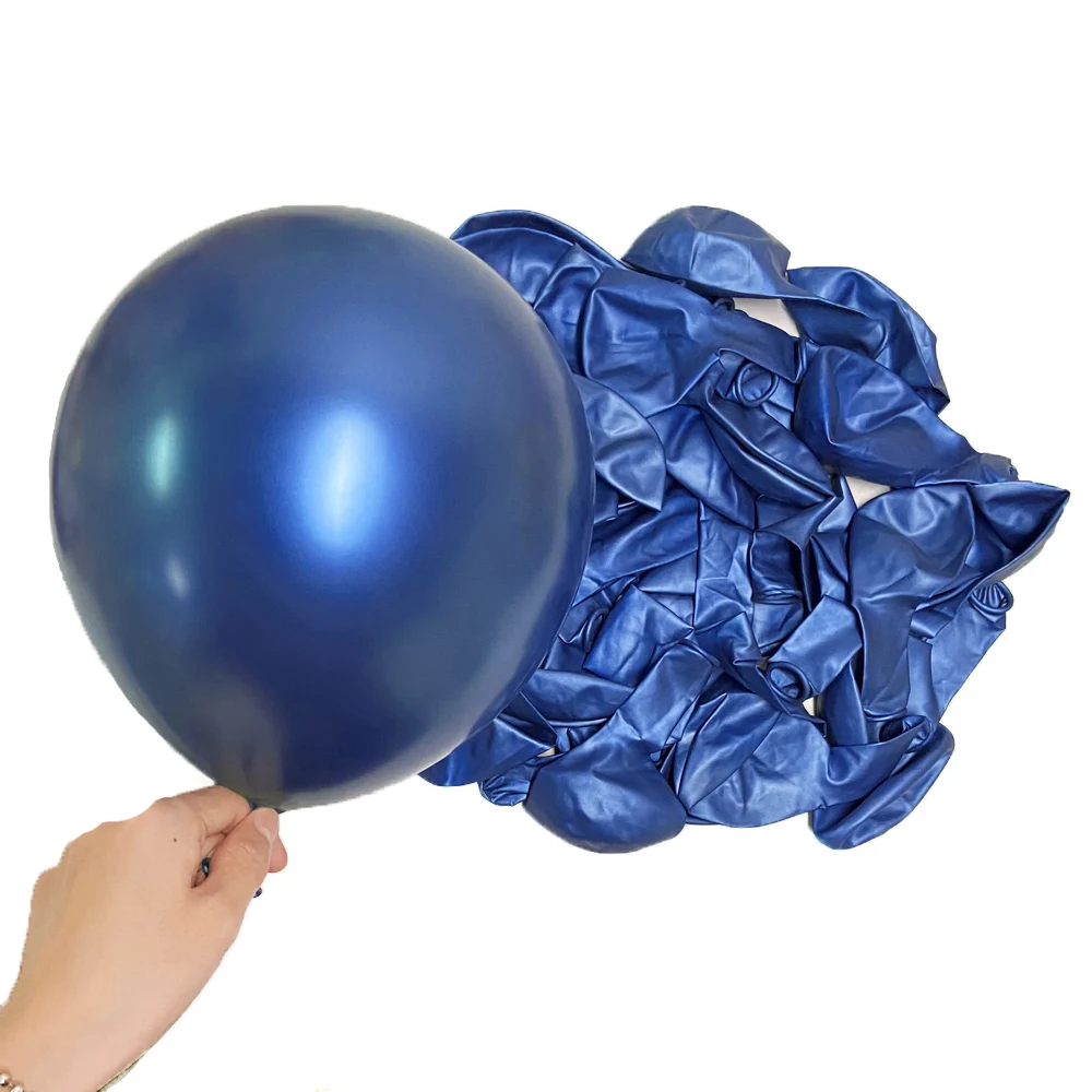 10/20/30 Stück blaue Geburtstagsballons 5/10/12/18 Zoll Metall blau Marineblau Babyblau Latexballon für Babyparty Geburtstag Hochzeitsdekoration