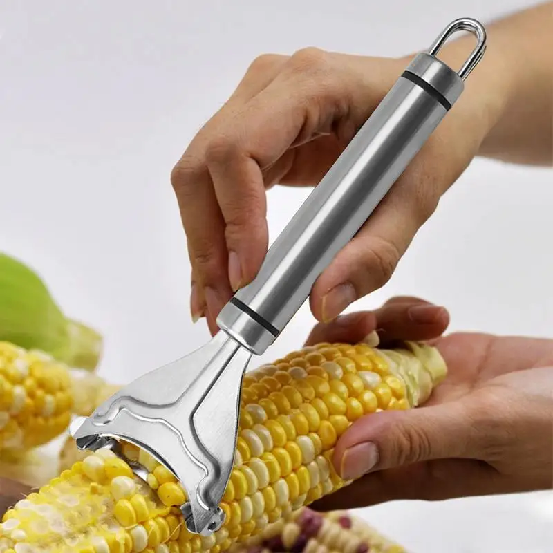 

Stainless Steel Corn Planer Thresher Corn Cutter From The Cob Multifunctional Stainless Steel Kitchen Gadgets With Ergonomic