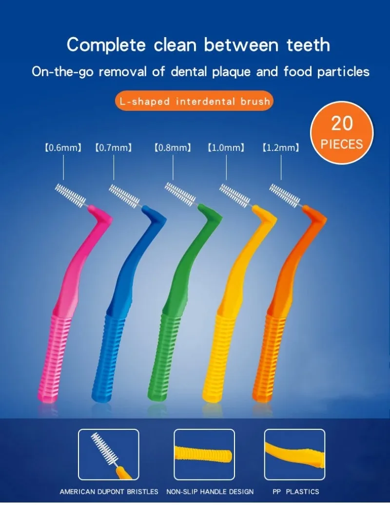 8x20pcs/Box Interdental Brush Orthodontic Toothpick Teeth Whitening Tooth Pick ToothBrush Oral Hygiene Care