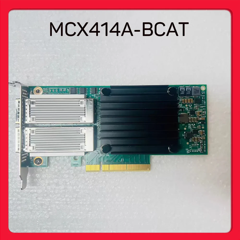 For Mellanox CX414A ConnectX-4 40/56GbE PCI-Ex8 Dual Port 10 Gigabit Fiber Optic Network Card InfiniBand NIC MCX414A-BCAT