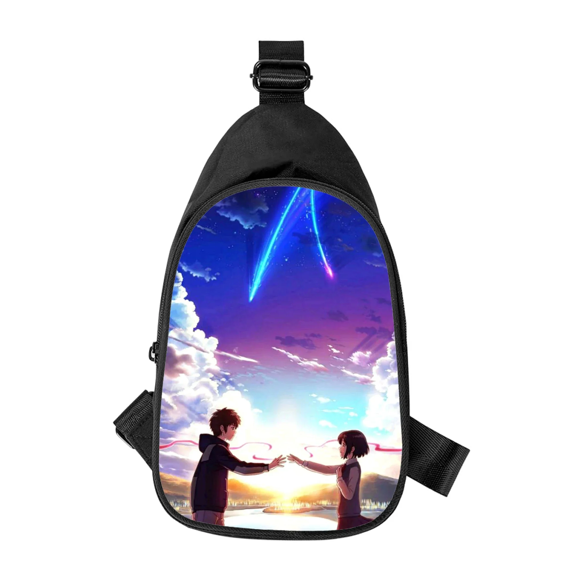 Twoje imię anime 3D Print New Men Cross Chest Bag Diagonally Women Shoulder Bag Husband School Waist Pack Male chest pack