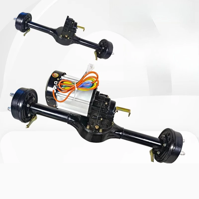 

70-106cm 800-1800W Rear Axle Motor Kit with Controller,Disc/Drum Brake - Universal 3-Wheeler Conversion Assembly