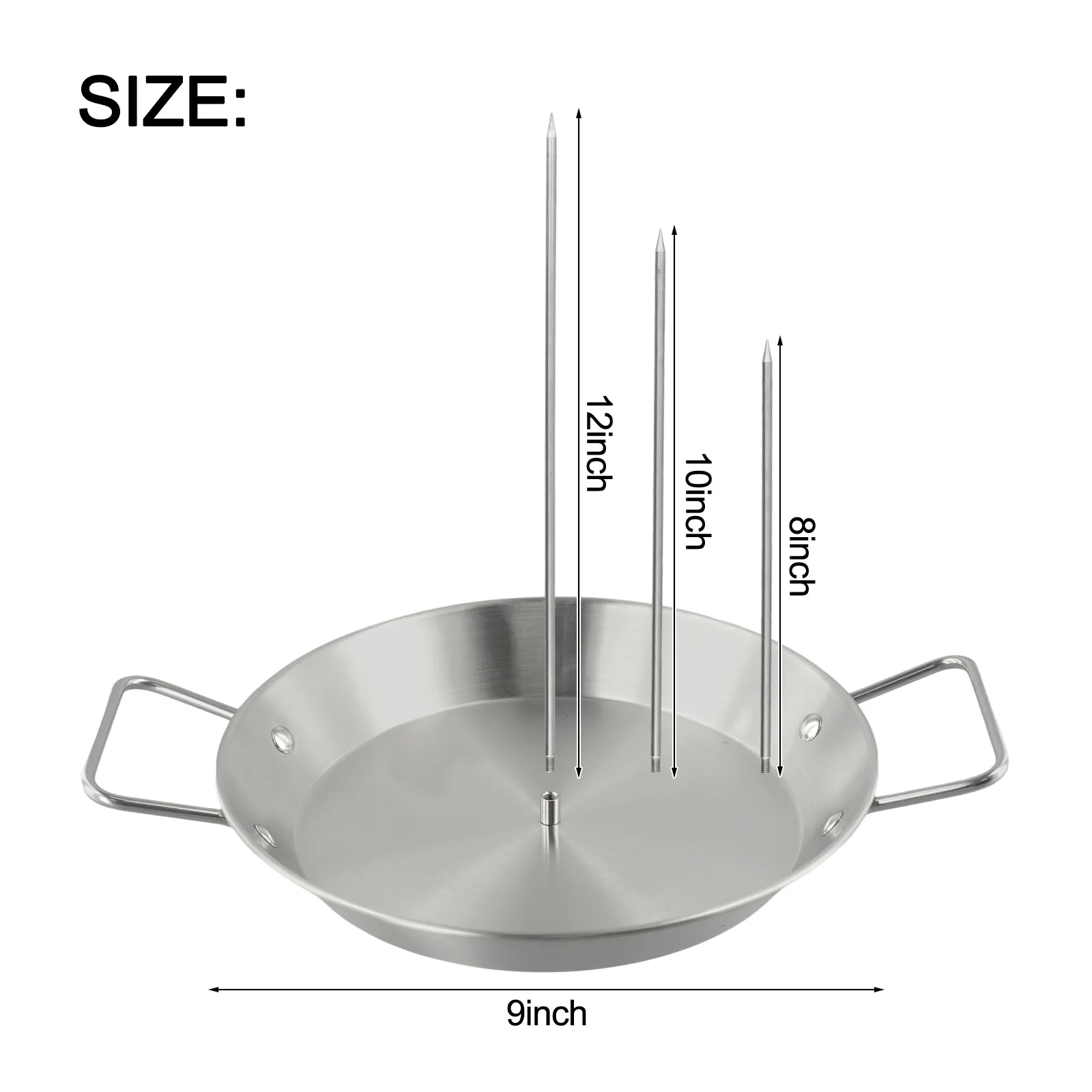 Hefty Stainless Steel Vertical Barbecue Skewers Featuring Three Reliable Cooking Points For Your Favorite Meats