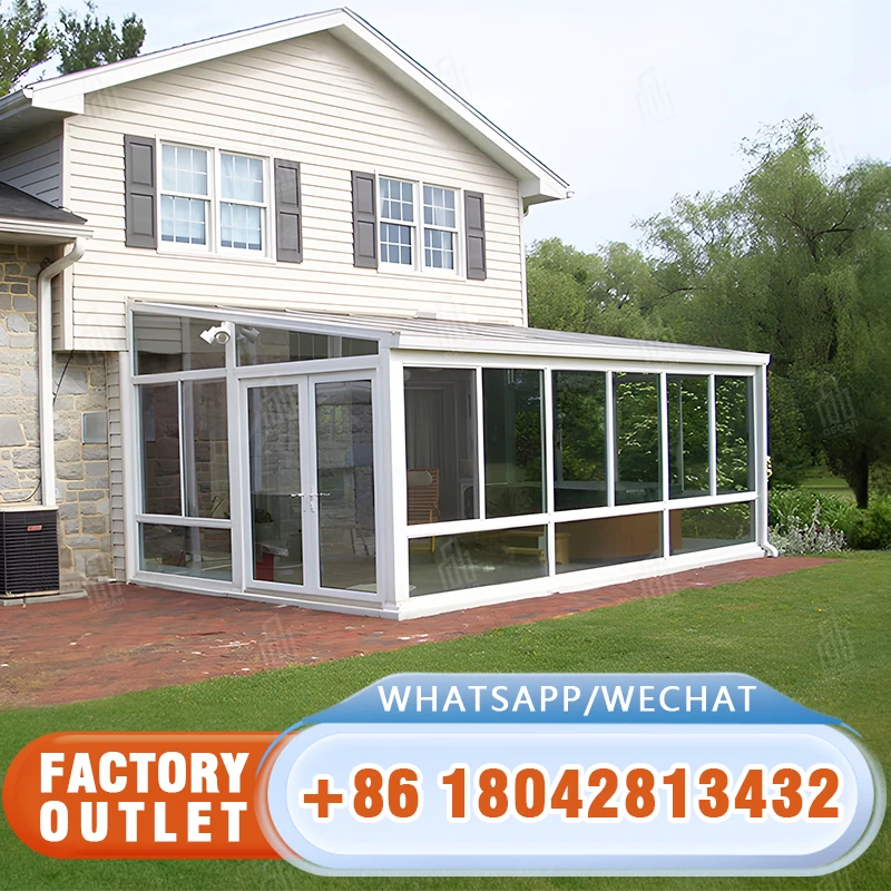 Prefabricated sunroom on patioAluminum to convert and extend patio into a sunroom conservatorygarden room