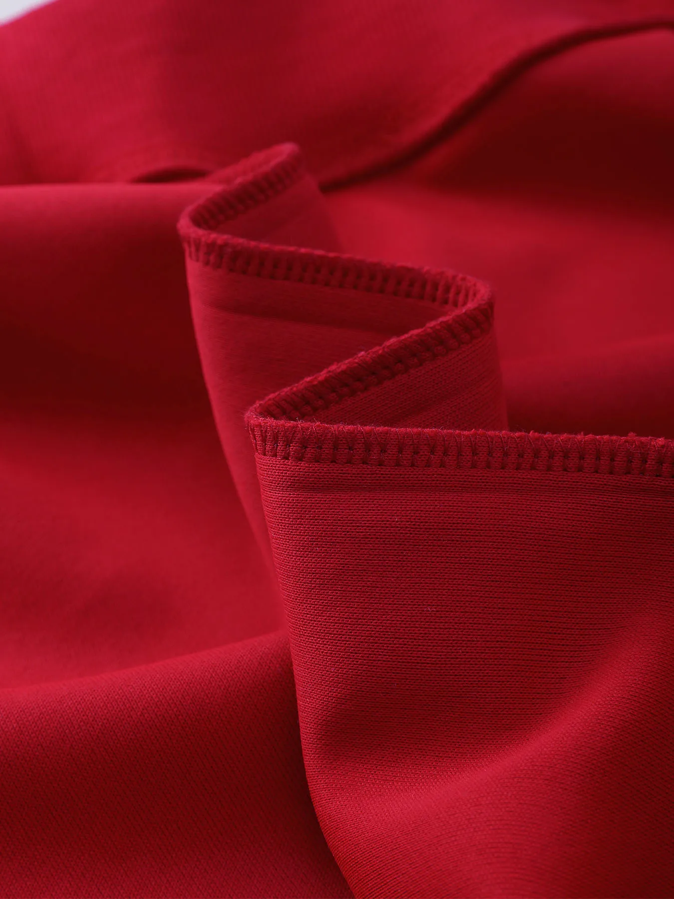 سويت شيرت رجالي بياقة دائرية مطبوع عليه جرافيك Mountain & Reflection - بلوفر أحمر كاجوال بأكمام طويلة، 71% بوليستر 28% مزيج قطن #3