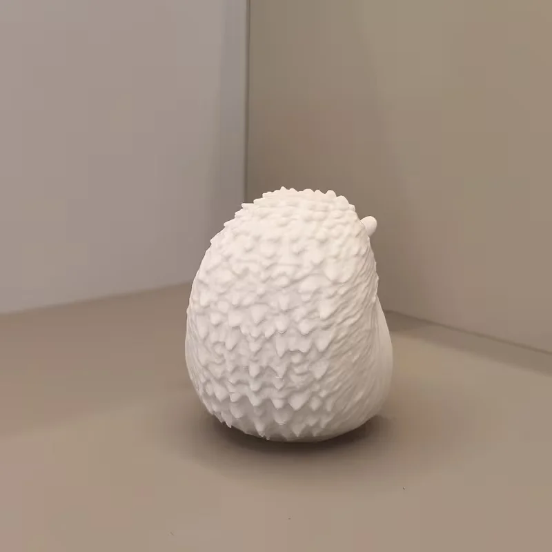 Matte White Curled Sleeping Baby Hedgehog Resin Sculpture Cute Animal Figurine Tabletop Decor Ornament For Bedroom Living Room