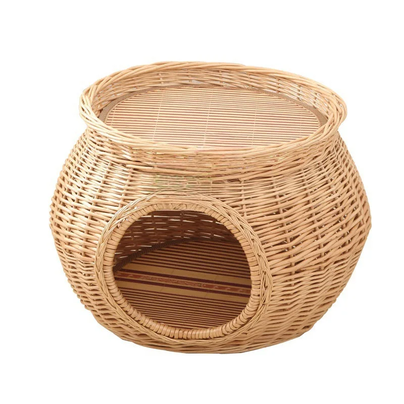 

Rattan Cat Nest Summer Cool Kennel Willow House House Villa