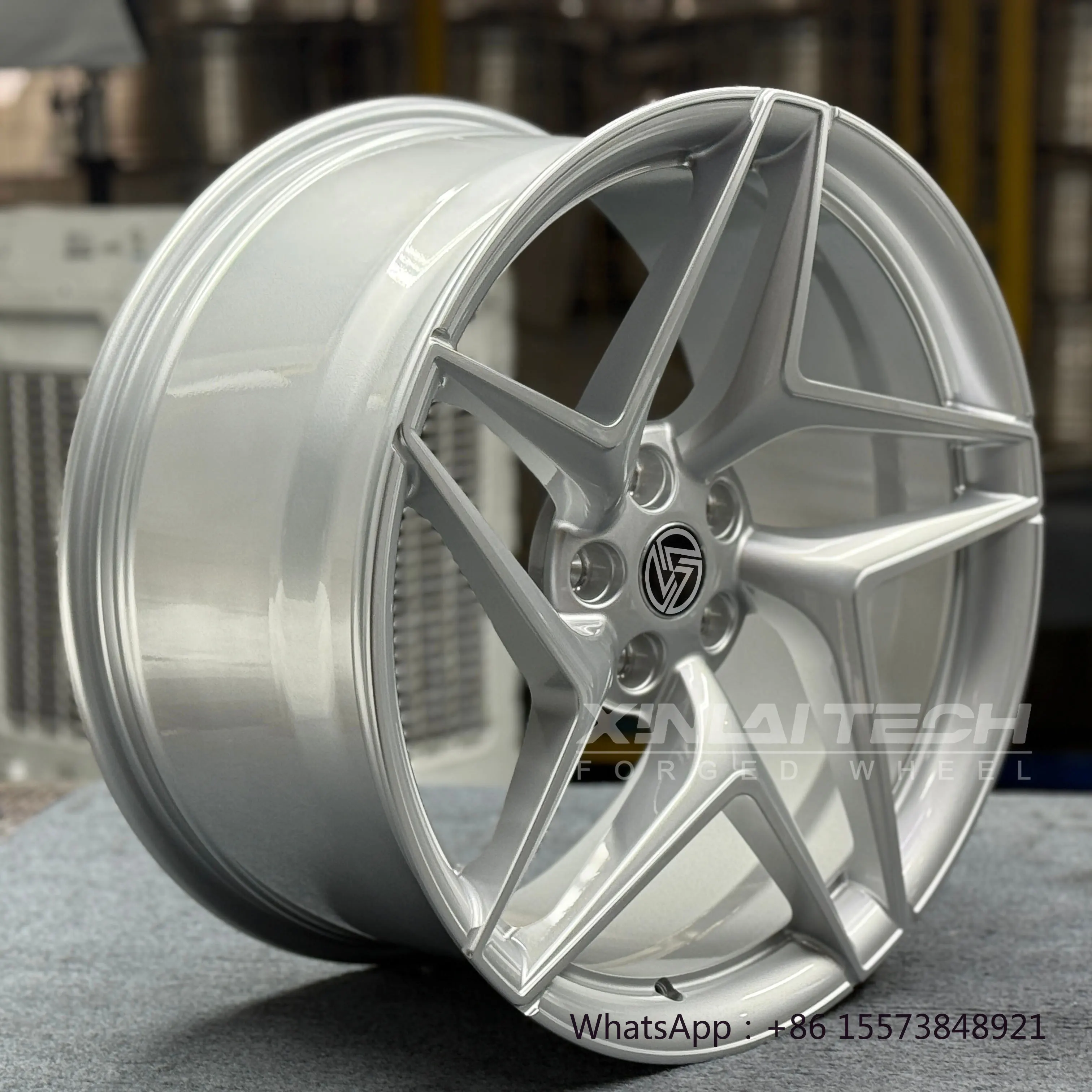 

Forged 5-Spoke Silver Alloy Wheel Rim 17"-23" 5x100 5x112 5x114.3 5x120