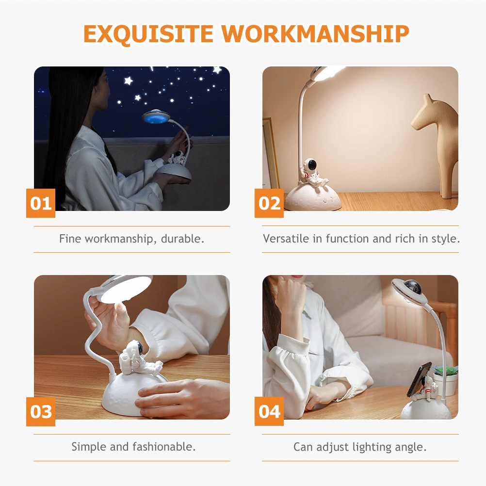 

Flexible Led Projection Table Lamp Night Light For Bedroom Decorative Atmosphere Star Design Desktop Light Party Indoor