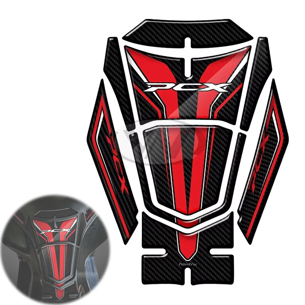 

For Honda PCX 125 160 PCX125 PCX160 2021 3D Resin Carbon Appearance Motorcycle Protection Fuel Tank Pad Sticker Decoration