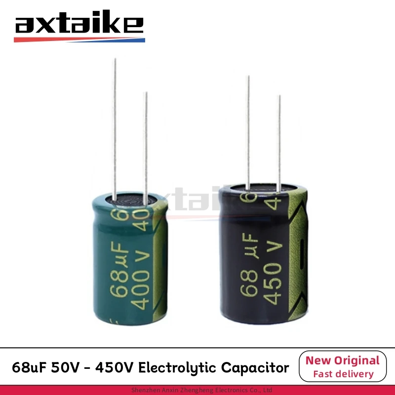 10/20PCS 68UF 50V 100V 250V 400V 450V 6*12/10*13/13*25/16*25MM High Frequency Low ESR Aluminum Electrolytic Capacitor DIP