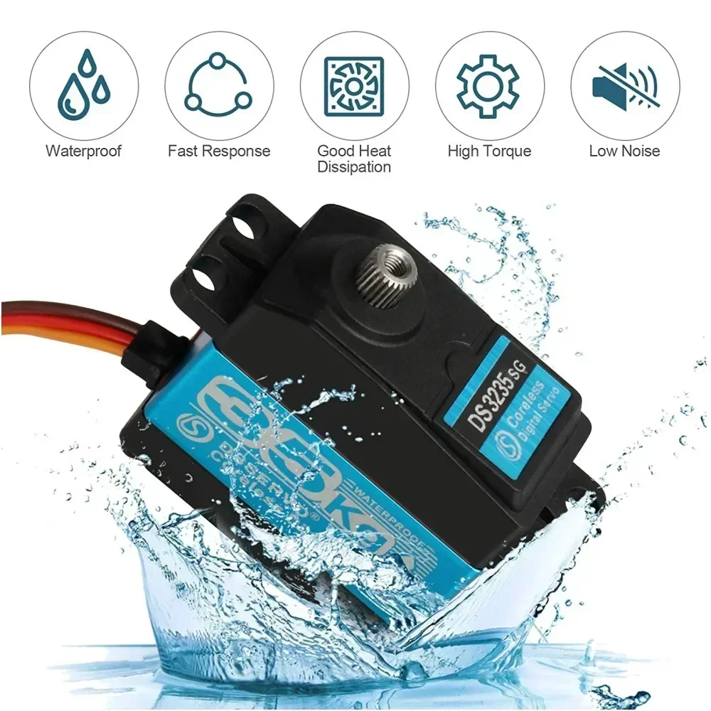 

1 шт. 35-килограммовый высокомоментный бесколлекторный серводвигатель с металлическим и нержавеющим редуктором, цифровой, для Arduino, для робототехники, DIY-проектов, радиоуправляемых машин