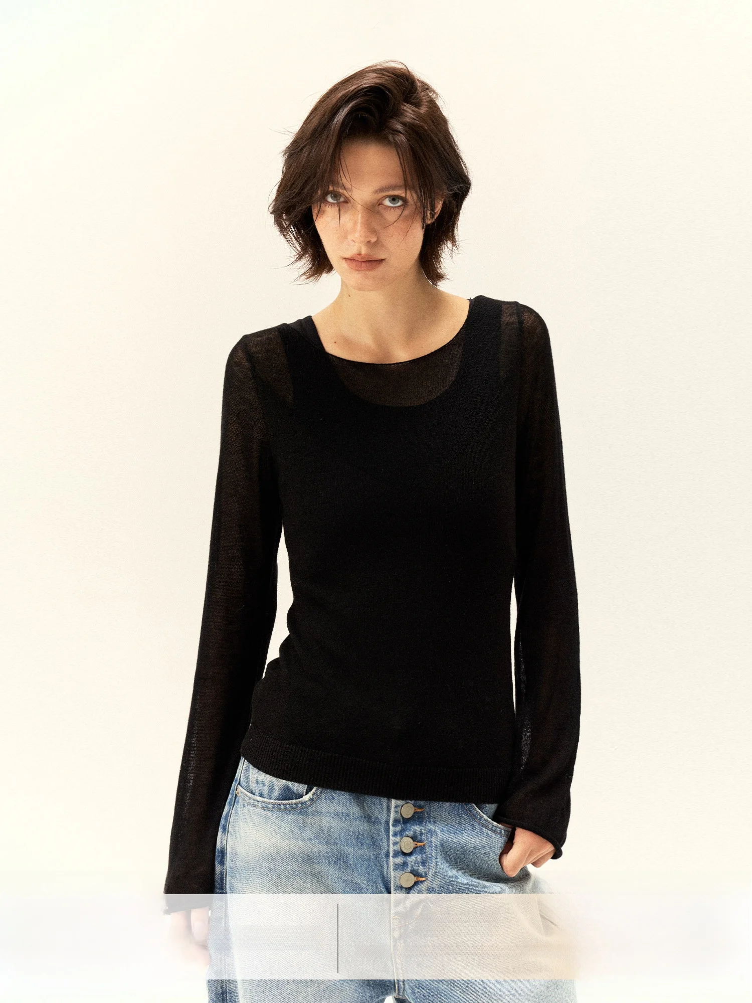 

Женский вязаный свитер Gowirel с длинным рукавом, из смесовой шерсти, повседневный, с V-образным вырезом, очень мягкий, из полиэфирного волокна, модный крой