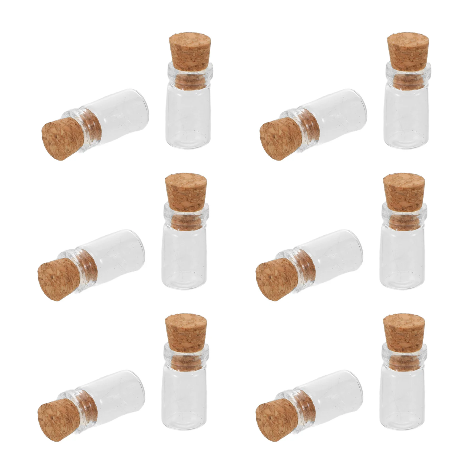 

100pcs Decorative Glass Bottles 1Ml Mini Transparent Jars For Diy Craft Wedding Christmas Party Home Storage Vials With Cork