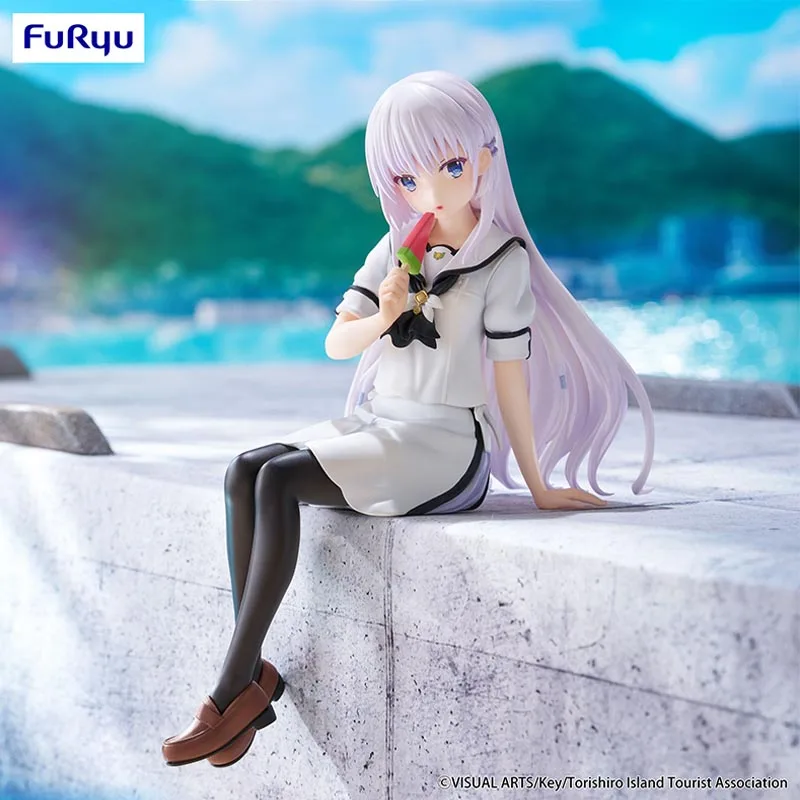 

22cm Genuine FuRyu Summer Pockets Naruse Shiroha Noodle Stopper Anime Action Figure Model Toys Gift for Birthday