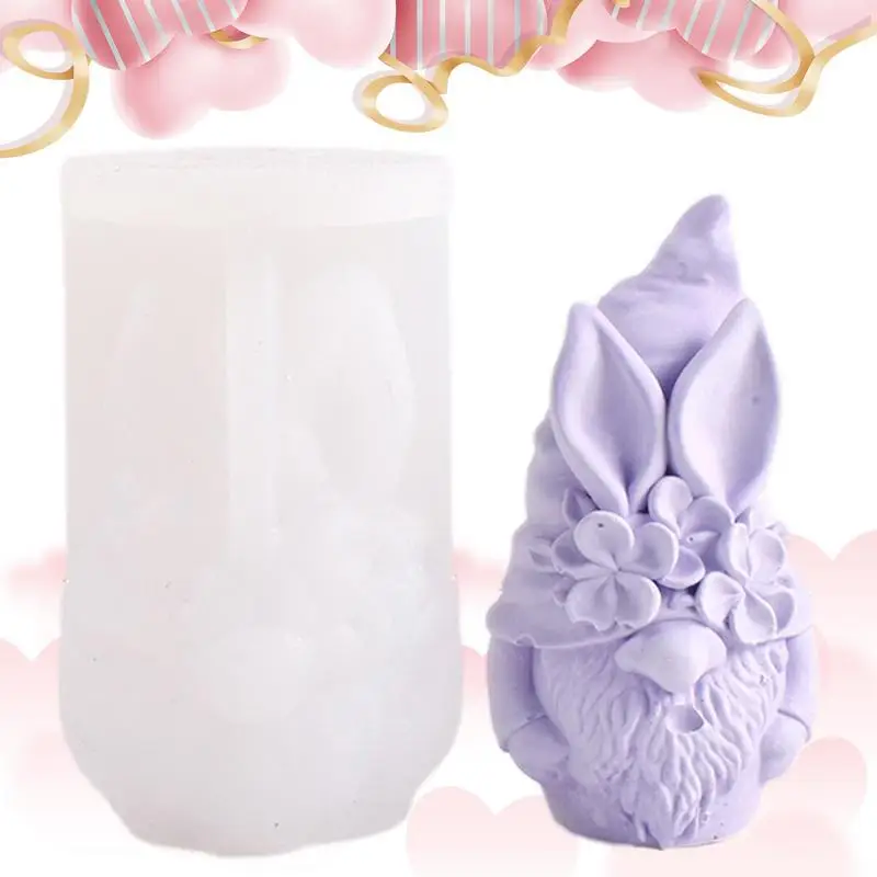 Easter Gnome Molds For Candle Making 3D Swedish Tomte Candle Mould St Patrick's Day Decorations DIY Party Decorations Resin