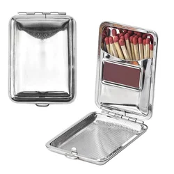 Vintage Matchbox Portable Anti-Pressure Sealed Metal Storage Box Waterproof Match Box Not Included Matches and Wiping paper