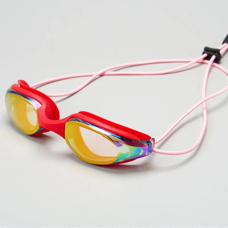 

New Swimming Goggles Rope Head with Adult Outdoor Swimming Glasses Dazzling Electroplated Waterproof and Anti-fog Goggles