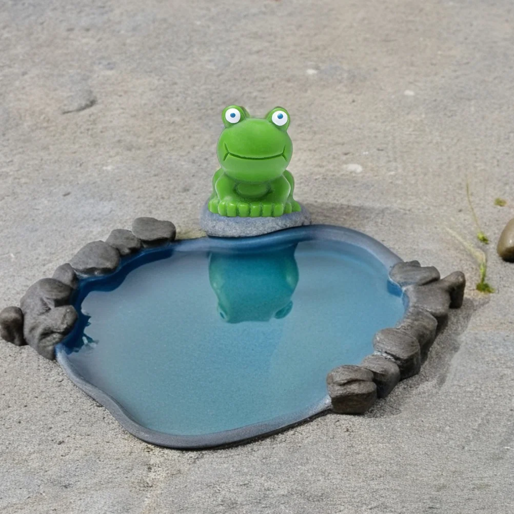 80pcs Mini Frog Decor Resin Figurines Set Tiny For Garden Home Desk Decoration Micro Landscape Ornament Simulation