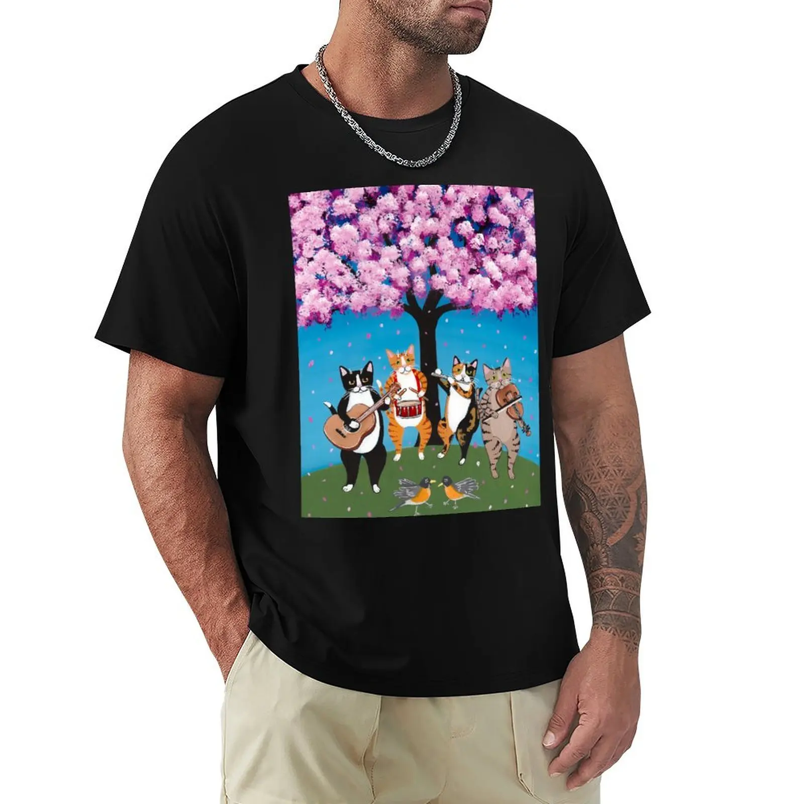 

Cats Musical Celebration of Spring T-Shirt luxury designer plain Funny t-shirt rapper graphic tees mens designer clothes