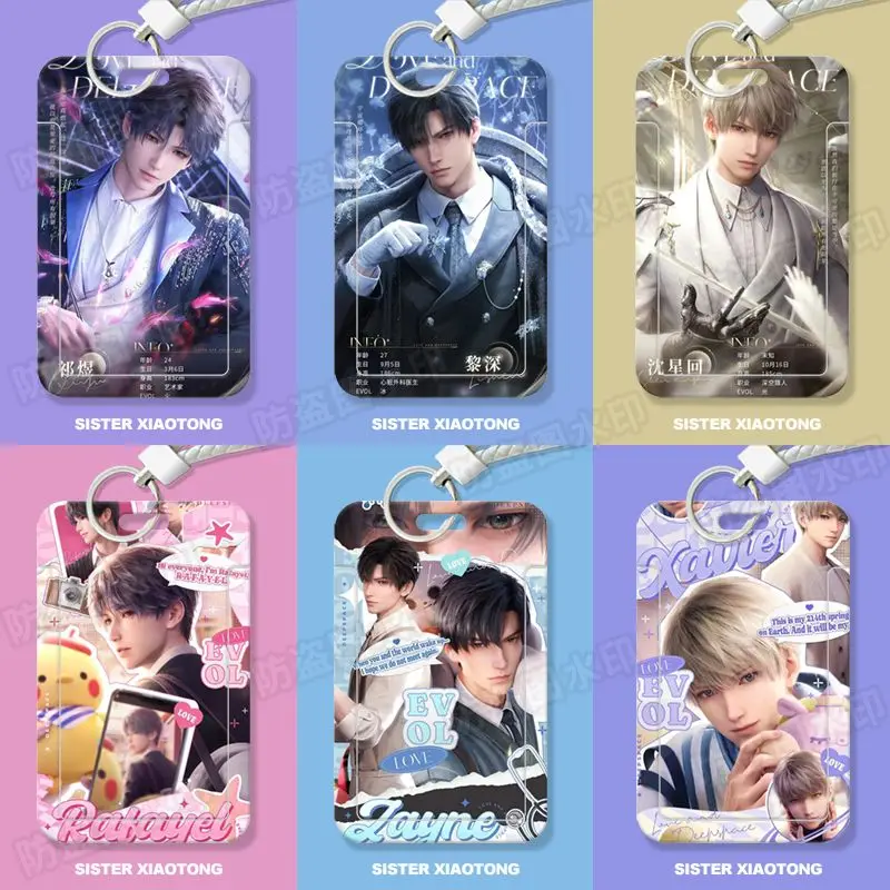 Xavier Zayne Rafayel Anime Card Cover Love and Deepspace Cartoon Protective Cover na karty kredytowe Shen Xinghui ID Card Holder