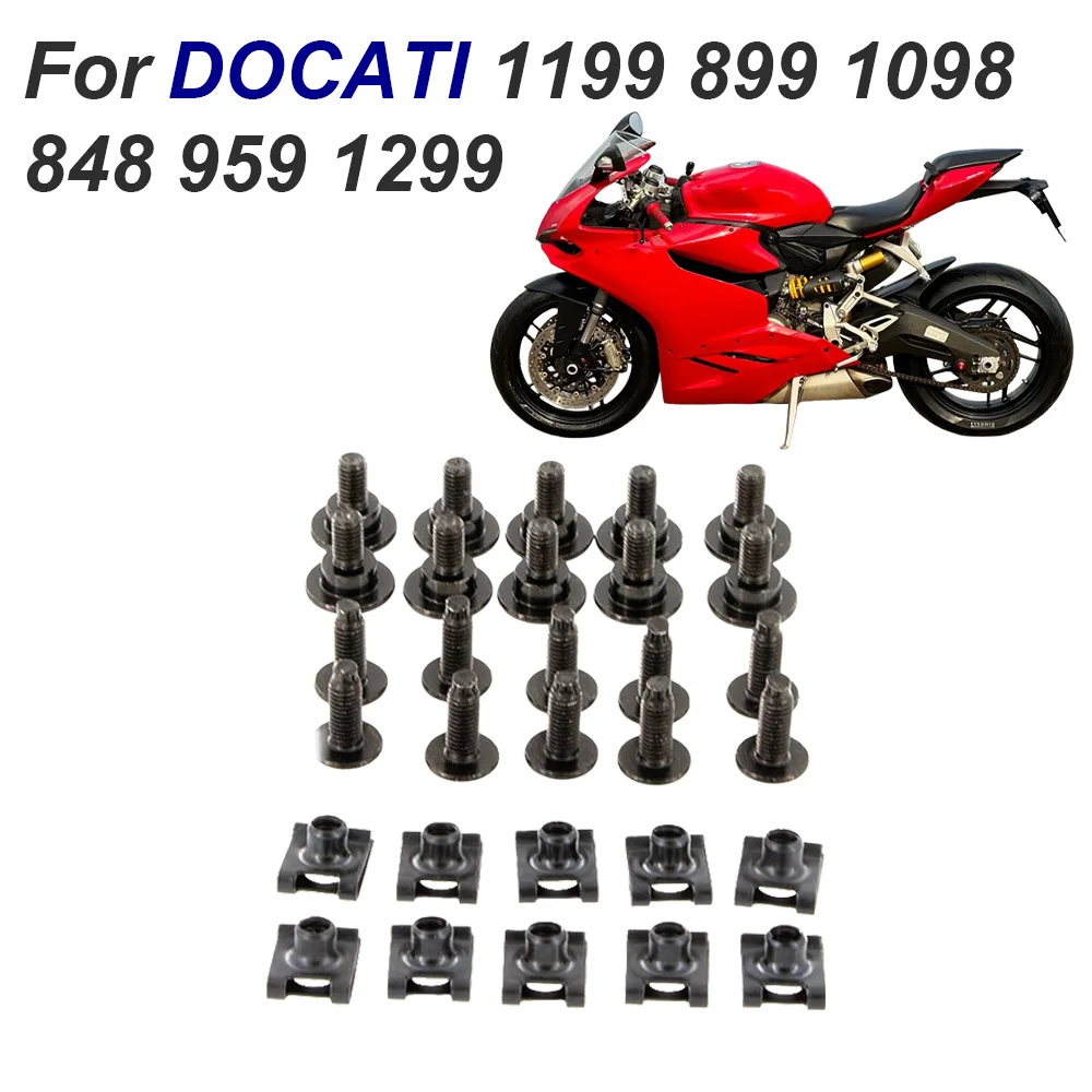 

motorcycle accessories Stainless Fairing Screws Fit For Ducati 848 899 959 1098 1199 Parts panel screws surround shell screws M5