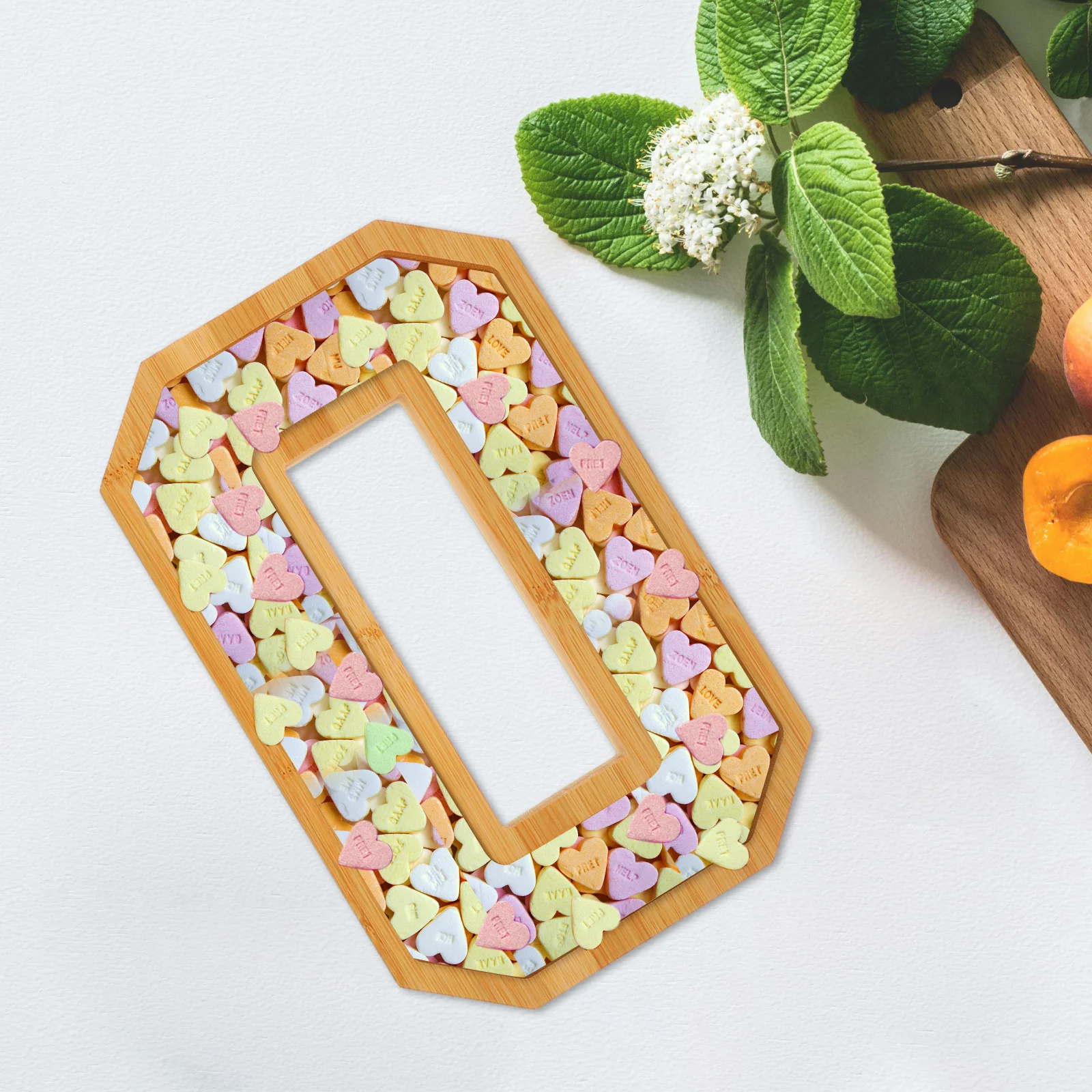 

1 Set Wooden Number 60 Charcuterie Board Tray Large Capacity Snack Storage Serving Dish Kitchen Living Room Multi-Function Fruit