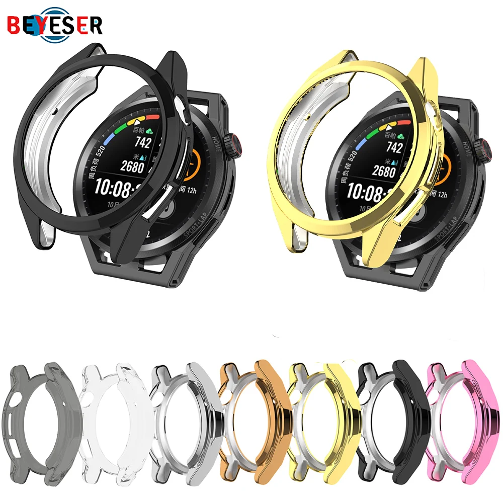 Protective Case For Huawei Watch GT Runner Anti-drop Anti-scratch Electroplated Half-Pack Protection Cover Smartwatch Accessorie