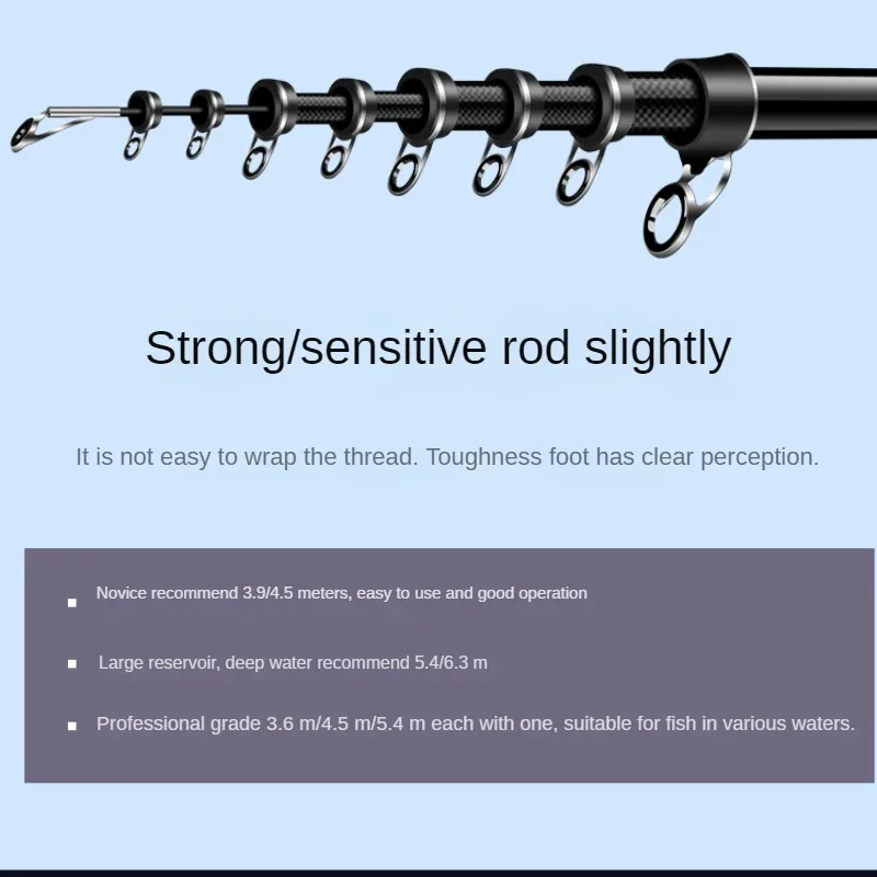 Rock Fishing Rod Carbon Ultra Light Ultra Hard Long Throw Rod Long Section Sliding Float Large Guide Ring All Water Universal